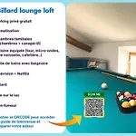 Daire Grand Loft Avec Billard Et Netflix